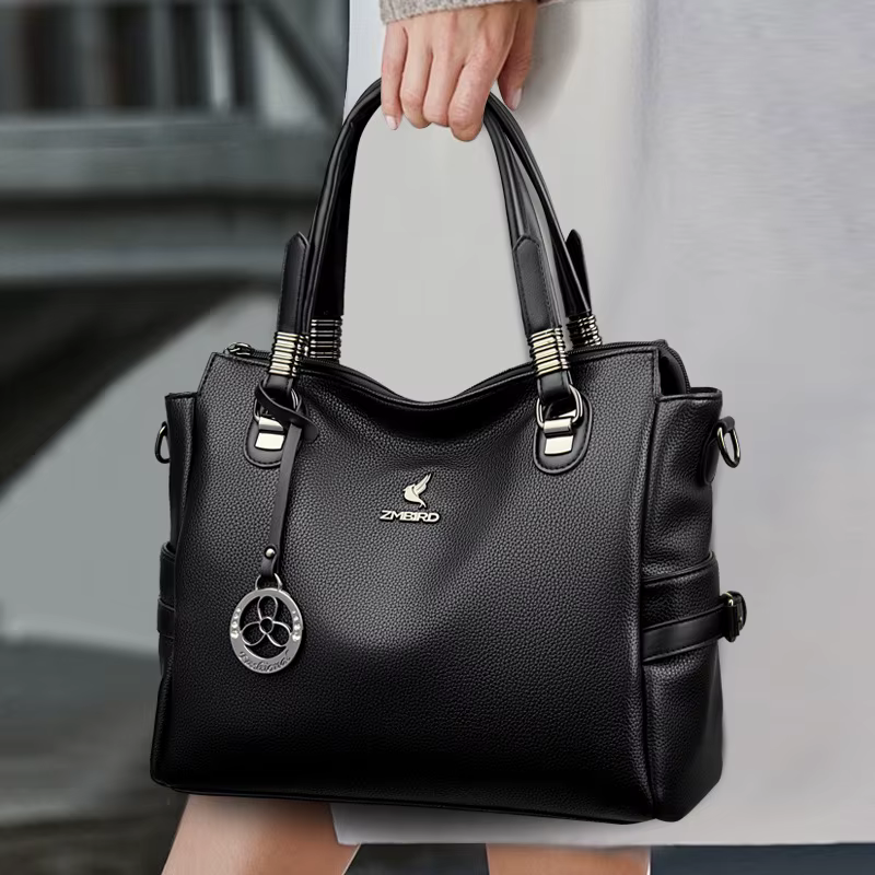 Sac fourre-tout en cuir souple grande capacité pour femme