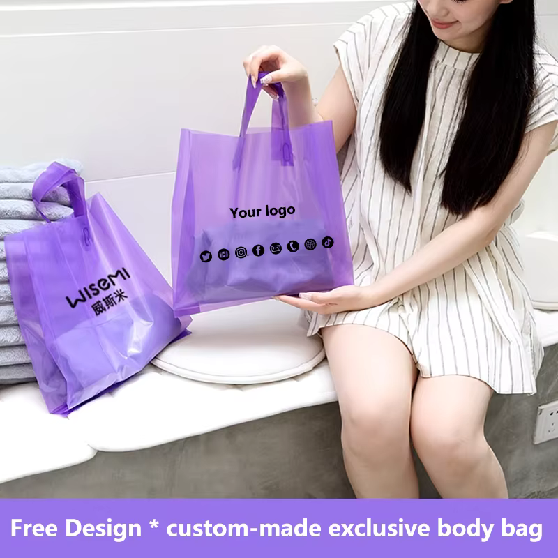 Sac en plastique perpétuel coloré avec poignée