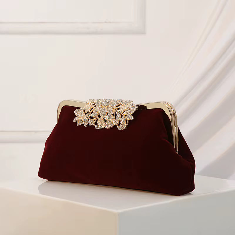 Pochettes de soirée en strass pour femmes, sac à main de fête en cristal scintillant et diamant, sac à bandoulière Vintage en velours pour Cocktail de mariage