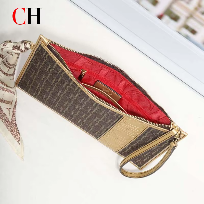 Sac à main vintage pour femme CH avec foulard en soie