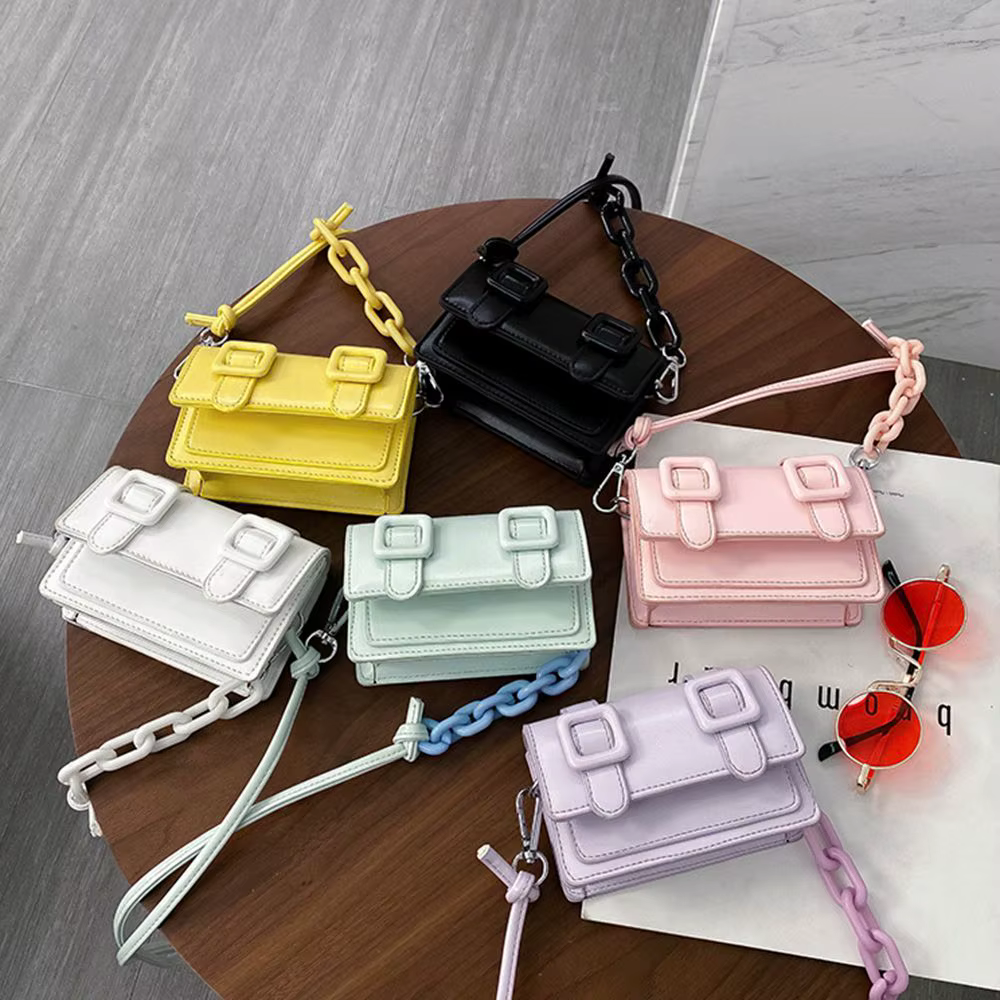 Mini petits sacs messager pour femmes fille chaîne sac à main en cuir PU sac