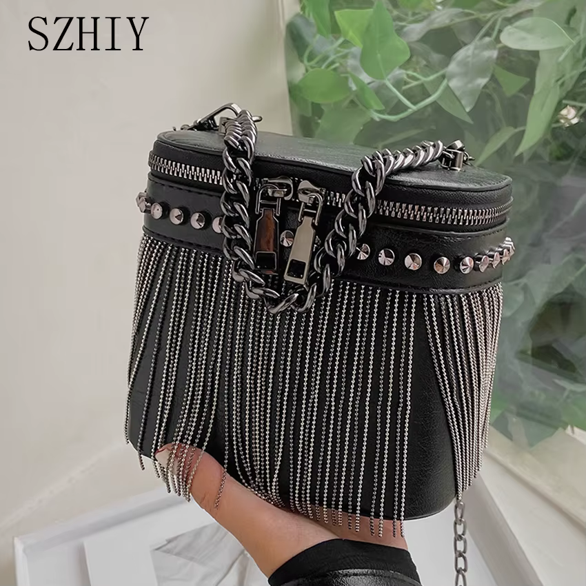 Sac cylindrique de luxe pour femmes