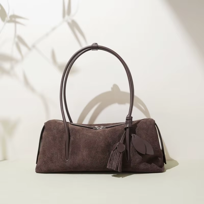 Sac à main de luxe en daim et cuir de vache pour femmes