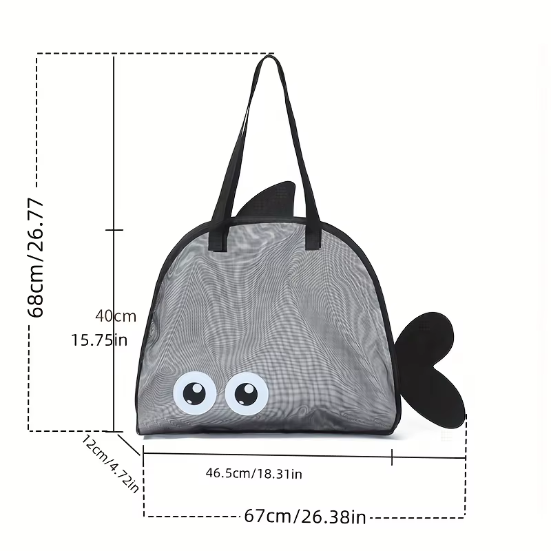 Sac de plage en filet, grand sac fourre-tout