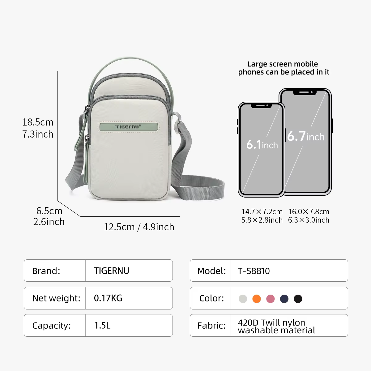 Tigernu sac à bandoulière pour femmes sac à bandoulière décontracté femme Slingbag filles Mini sac croix Pack dame sac à main sacs à bandoulière femmes
