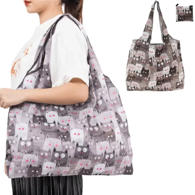 Sac de courses pliable écologique imprimé tendance