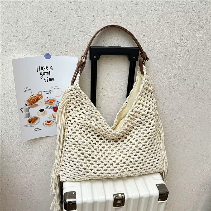 Sac de plage en paille pour femme