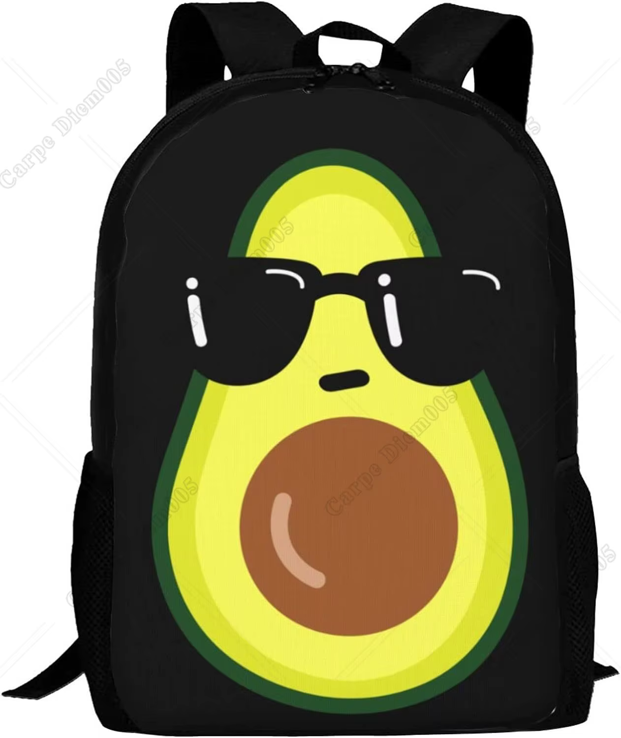 Sac à dos de dessin animé drôle avec lunettes de soleil noires