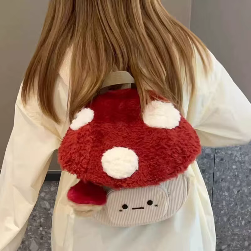 Mode dessin animé champignon sacs à dos pour femmes nouveau automne hiver