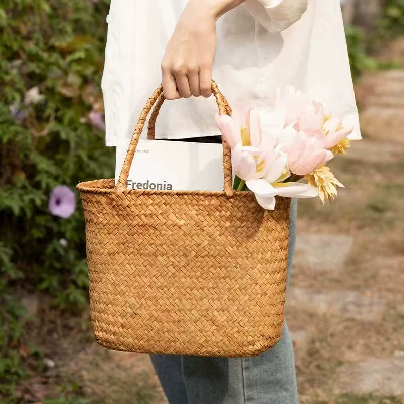 Sac à main en bambou tressé fait main de style rural