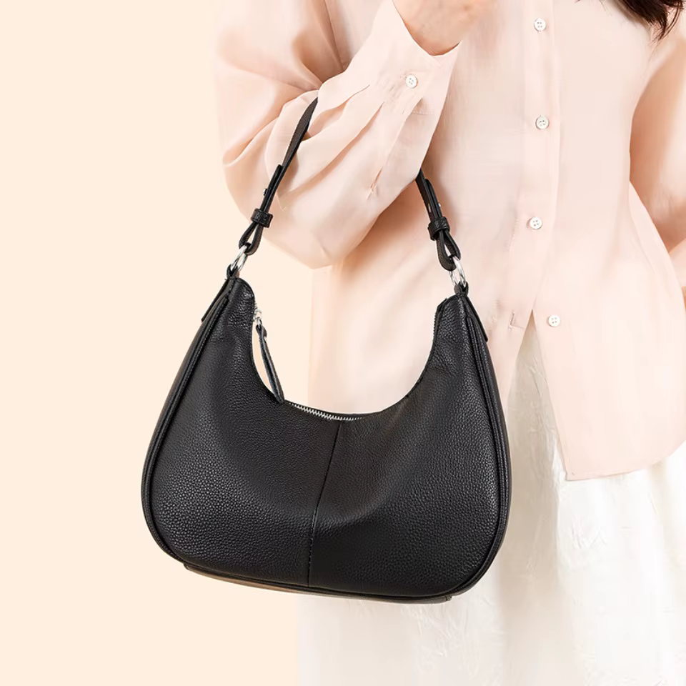 Sacs à bandoulière en cuir de vachette véritable de haute qualité pour femmes