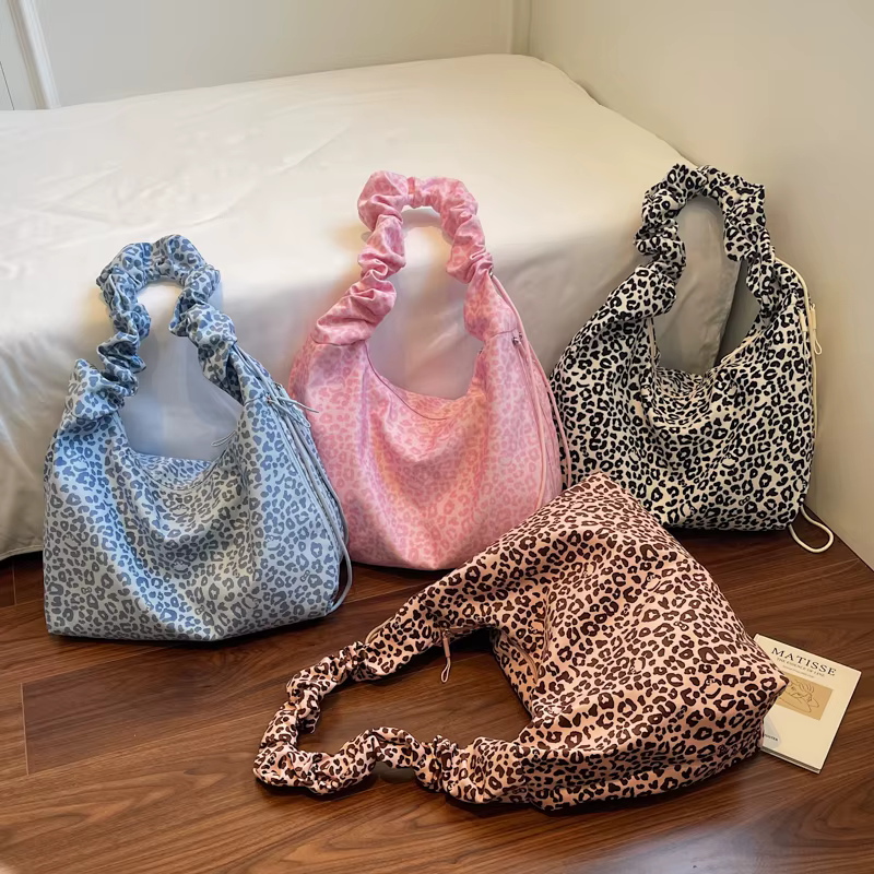 Sacs fourre-tout en Nylon léopard pour femmes