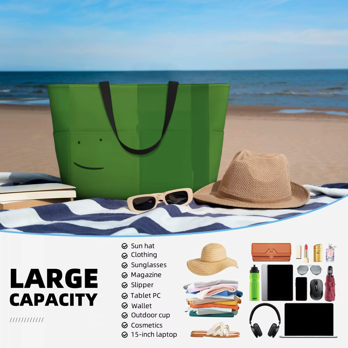 Liam Plecak From HFJone (SMILE) Sac fourre-tout de plage