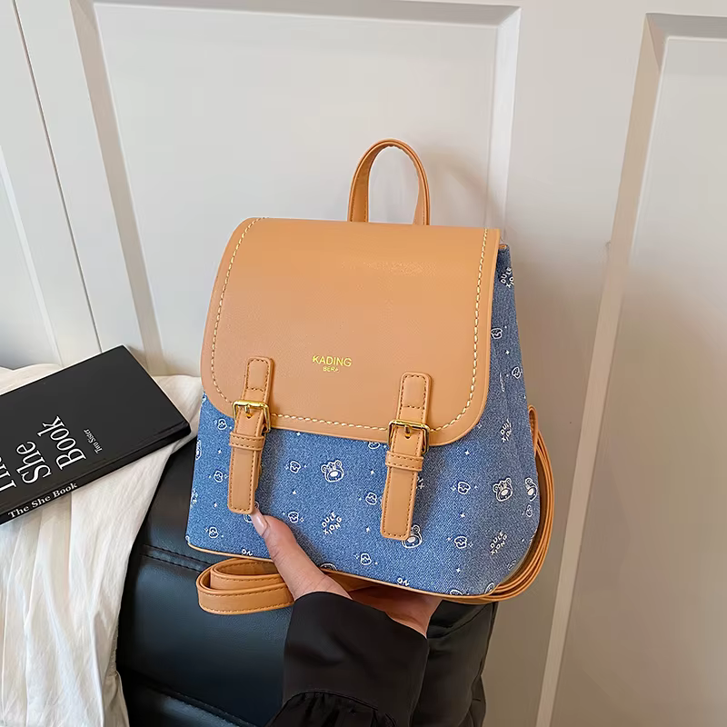 Sac à dos Pu bicolore pour femme