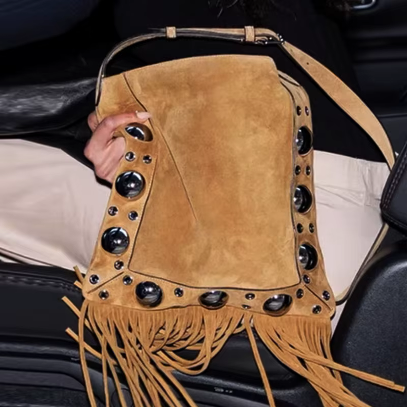 Sacs à bandoulière en faux daim bohème vintage pour femmes
