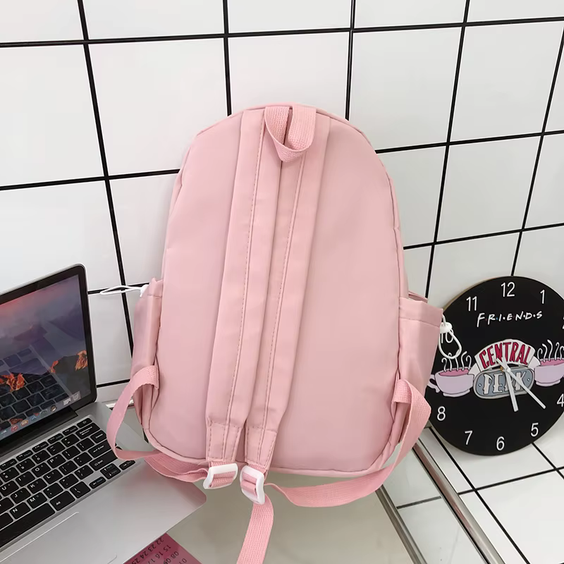 Cartable de mode pour adolescents imperméable à l'eau en Nylon filles sac à dos mignon femmes sac à dos pour ordinateur portable sac de voyage noir rose Bookbag unisexe