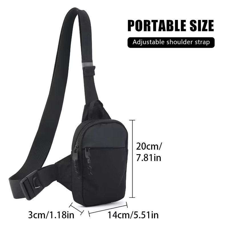 Nouveau sac de poitrine sport pour homme, petit sac à dos, sac messager pour femme, sac banane pour téléphone portable, mini sacoche tendance