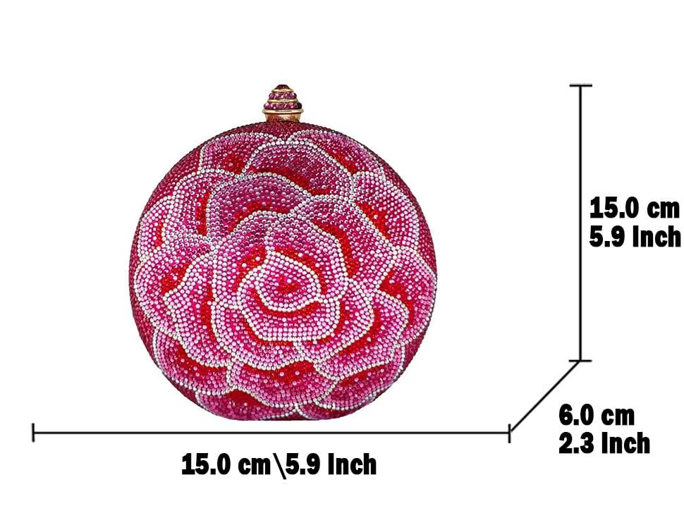Boutique De FGG Pochette ronde à fleurs pour femme