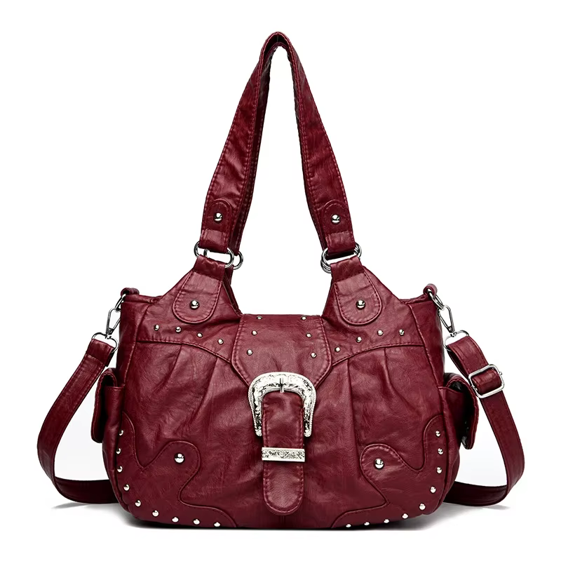 Sac à Main de Luxe en Cuir Souple Vintage pour Femme