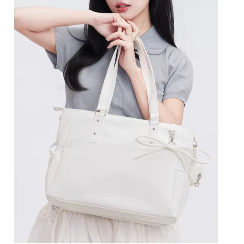 Bandage Bow Ita Sac haute capacité sous les bras Sac Femme douce fille Transparent Bolsos Mujer sacs à bandoulière