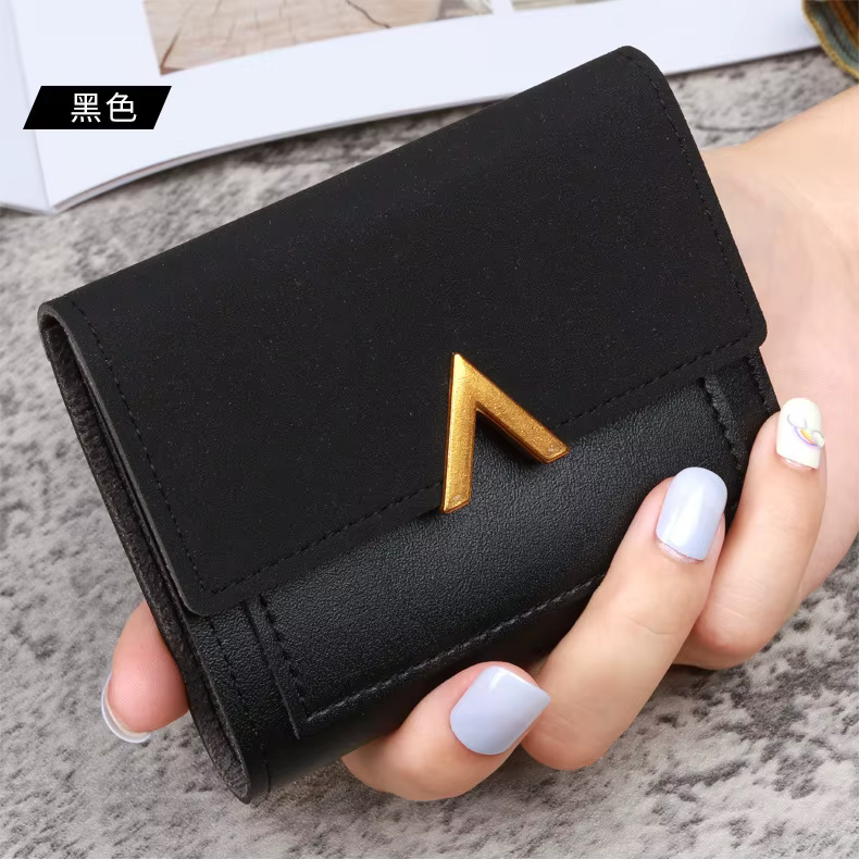 Portefeuille en cuir pour femmes avec fermeture éclair