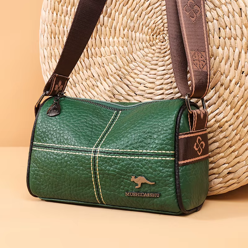 Sac à bandoulière en cuir véritable pour femme