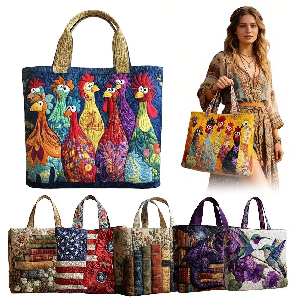 Sac fourre-tout matelassé vintage pour femme
