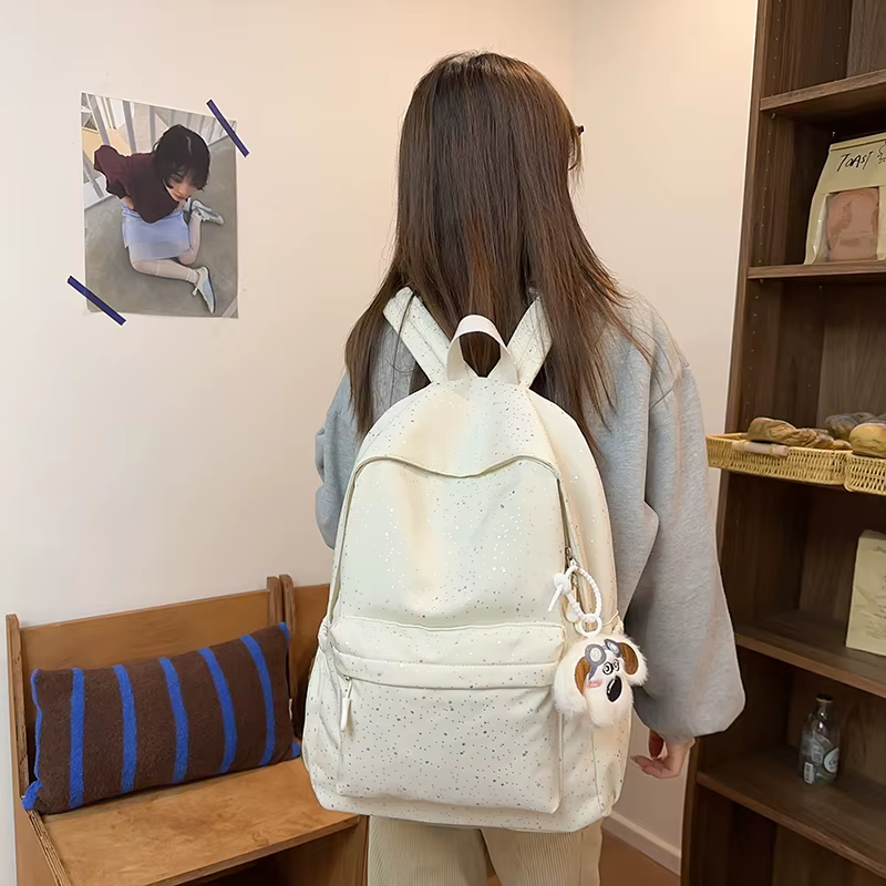 Solide Bling étudiant sac à dos sac étanche adolescent Bookbag Nylon fille sac à dos mode femmes Kawaii sac lycée cartable