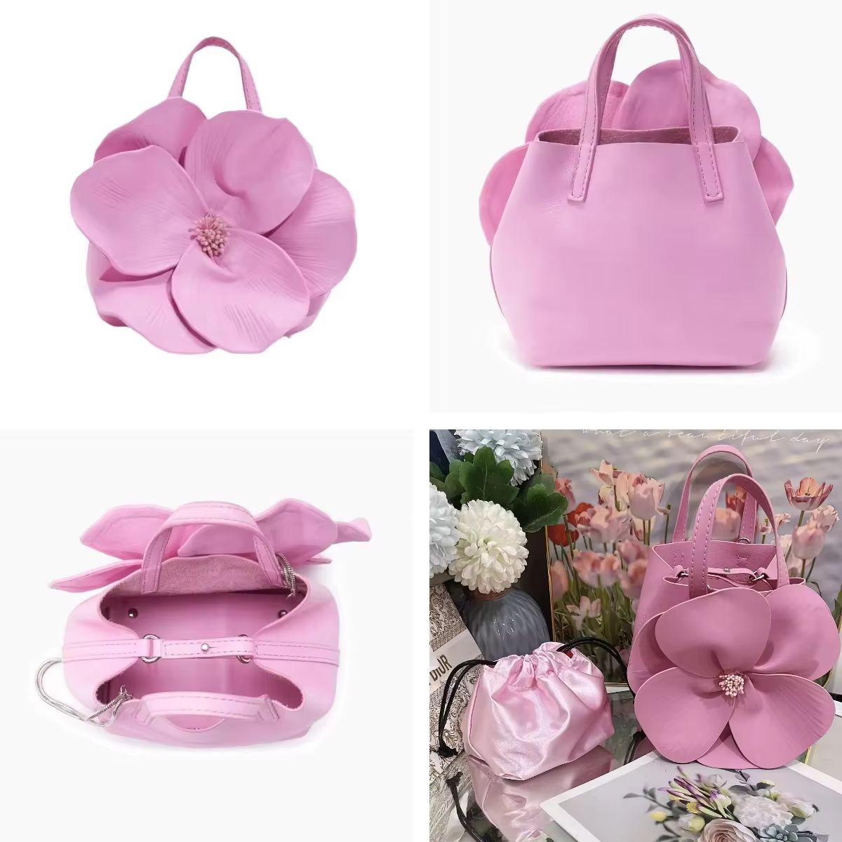 Sac à main pour femme, sac à main en forme de rose