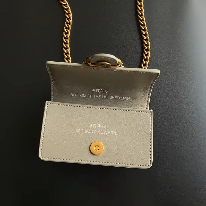 Nouveau sac à main classique ultra-mini en cuir véritable de style pinko