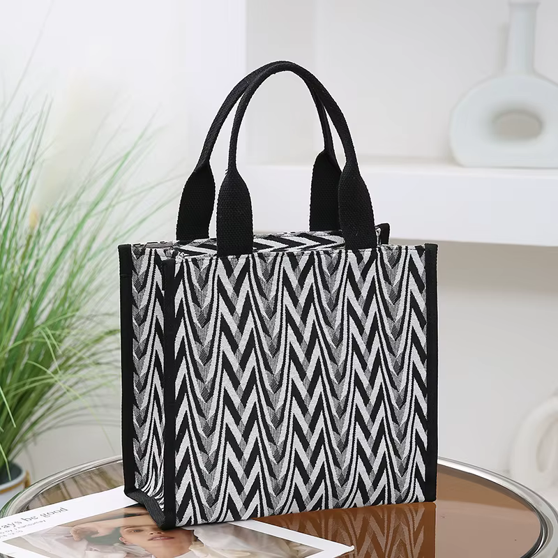 Sac fourre-tout en toile à motif Chevron
