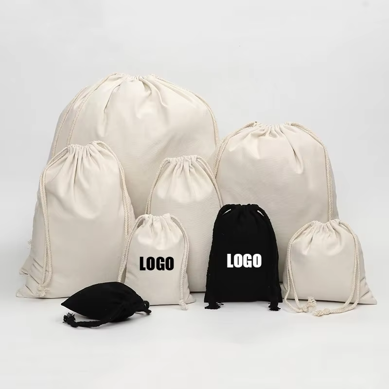 Sac en toile de coton avec logo personnalisé
