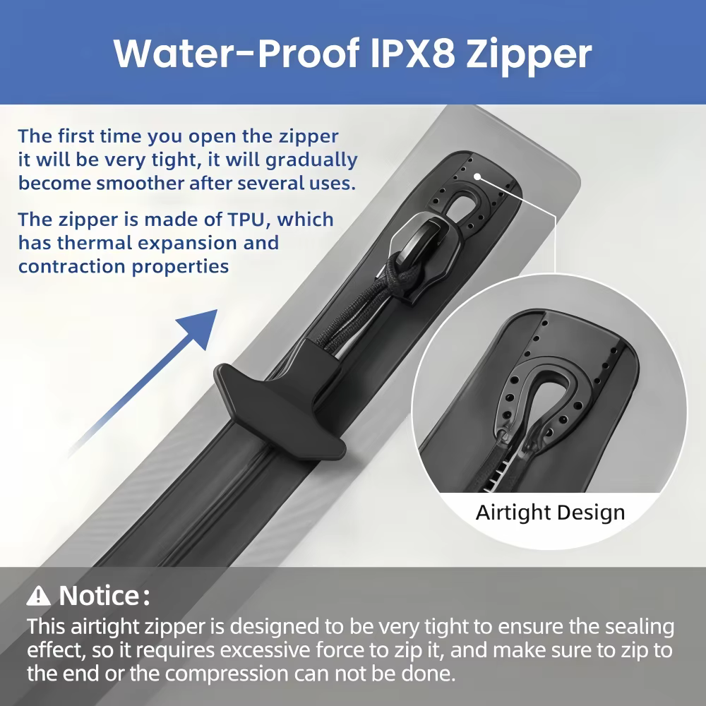 Sac de compression de voyage avec pompe à air