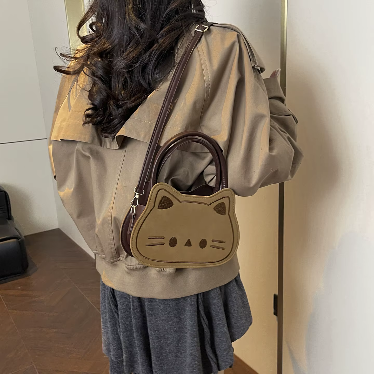 Sac à bandoulière mini mignon motif chat