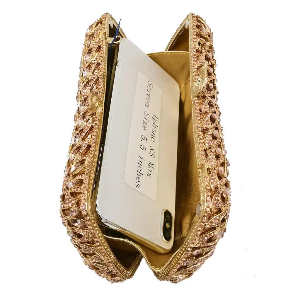 Boutique De FGG femmes élégantes soirée Minaudiere sacs De mariage mariée cristal pochette