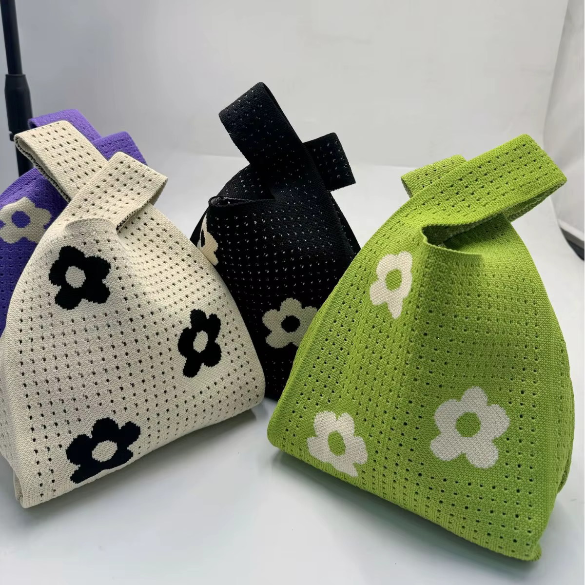 Sac fourre-tout tricoté à la main pour femme