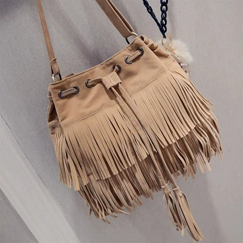 Sac à main à franges en daim pour femmes