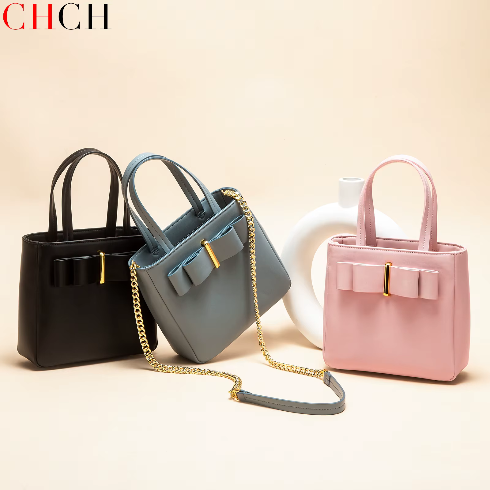 CHCH Sac à bandoulière New Classic Bow Pink