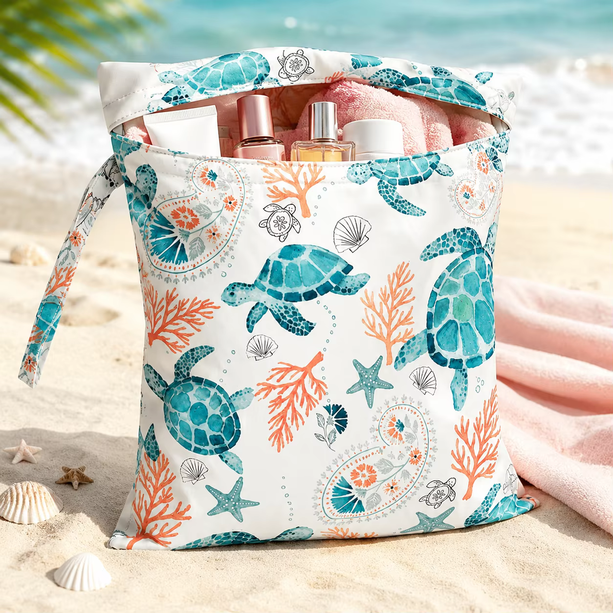 Sac étanche à imprimé tortue