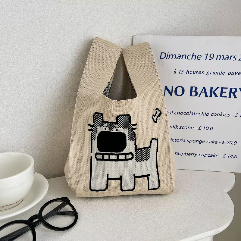 Sac à main rétro à rayures pour femmes
