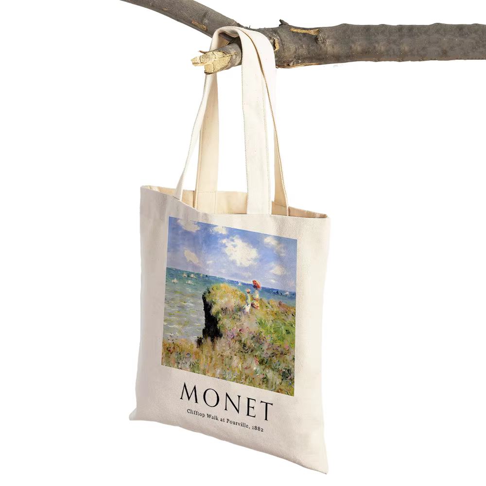 Claude Monet-Sac à Main Imprimé Abstrait pour Femme