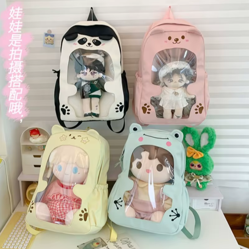 Adolescentes Ita sac étudiant Mochila école sac à dos Transparent mignon Kawaii dessin animé Mochilas haute capacité sacs pour femme