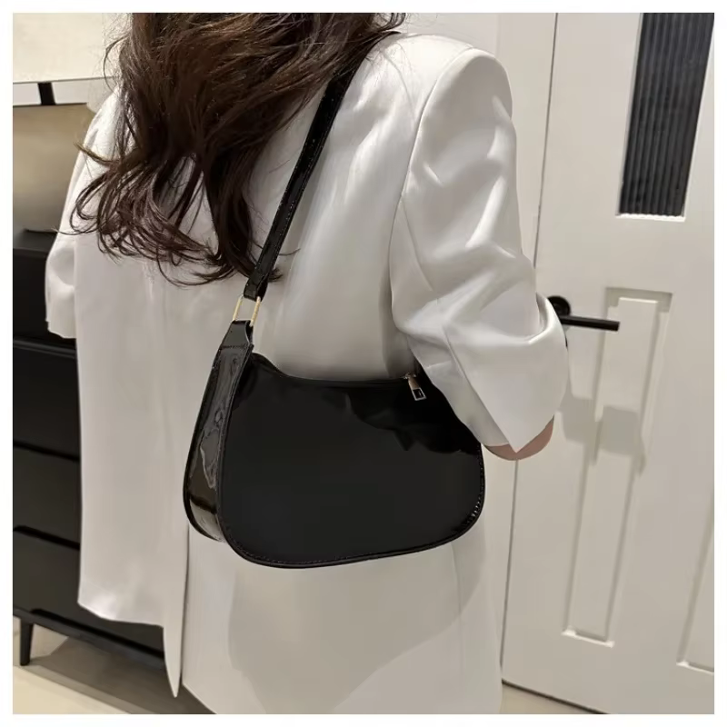 Sac à bandoulière de couleur unie pour femmes