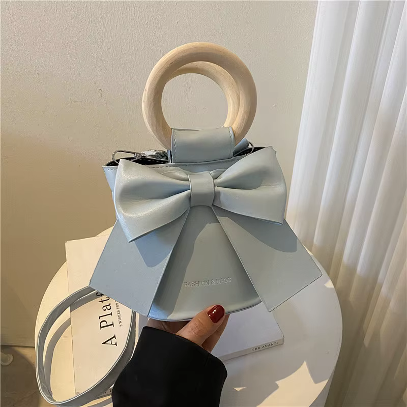 Mini sac à main rond en cuir PU pour femmes