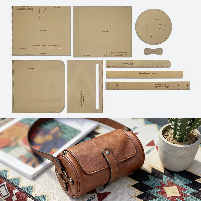 YOMDID Kit de 9 pièces pour la fabrication de sacs cylindriques en cuir faits main