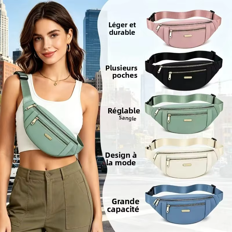 Sac banane coréen pour femme - Sac messager tendance