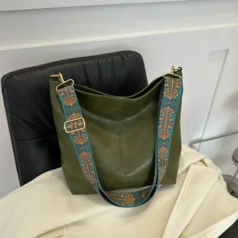 Sac à bandoulière Vintage en cuir PU pour femmes