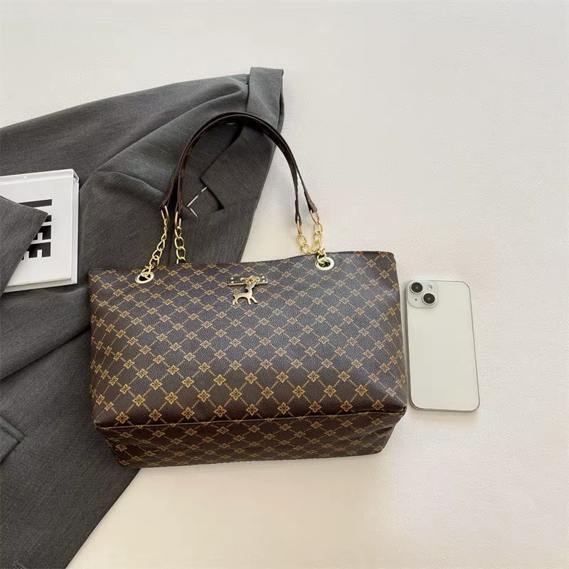 Sac fourre-tout rétro à monogramme
