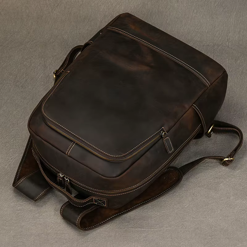 2025 nouveauté sac à dos en cuir ordinateur sac à dos 15.6 pouces pochette d'ordinateur pour hommes sacs de voyage