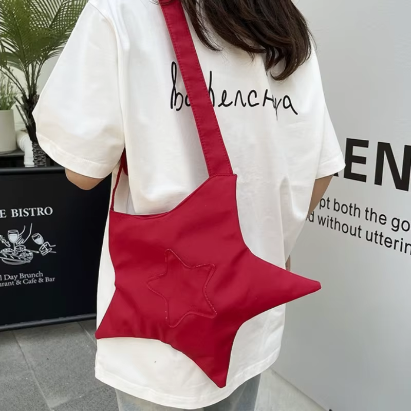 Sac fourre-tout en forme d'étoile Y2K pour femmes